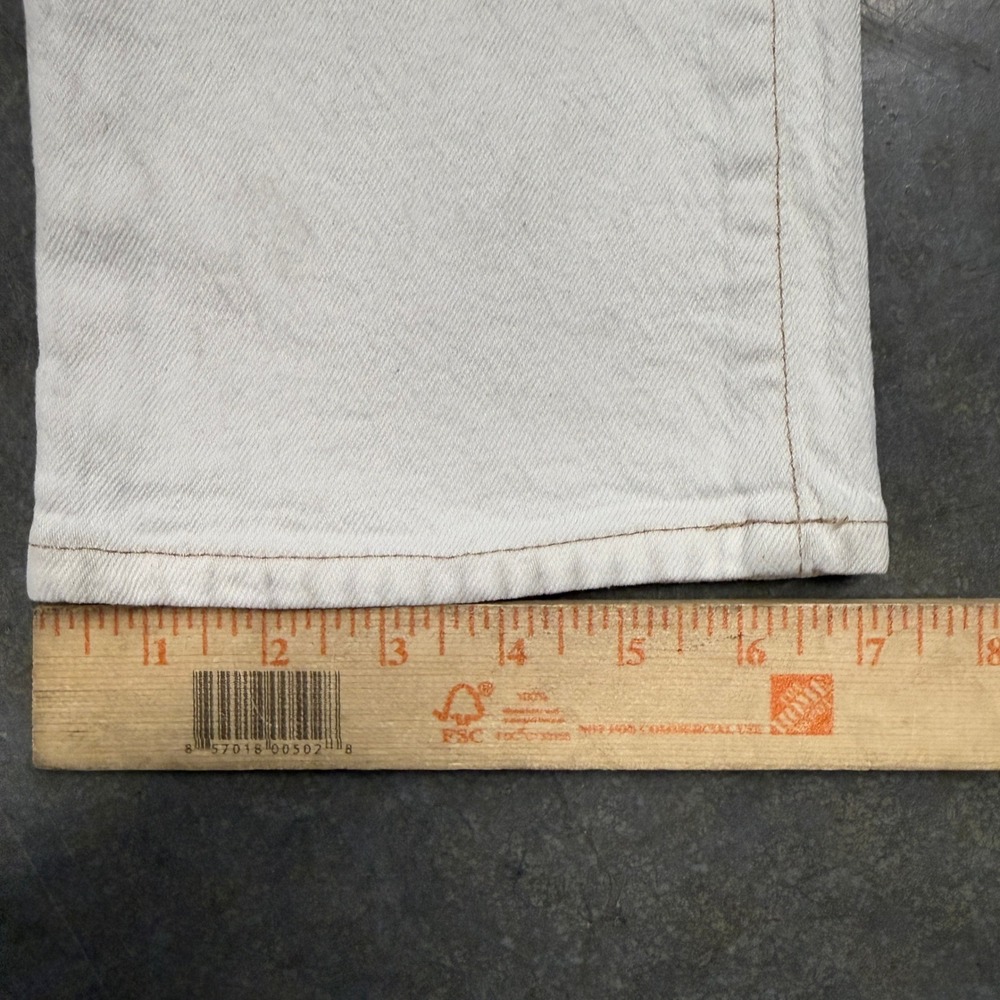 Madewell Slim Demi-Boot Jeans Off-White Cream High Rise Button Fly Size 27 - Picture 8 of 9
